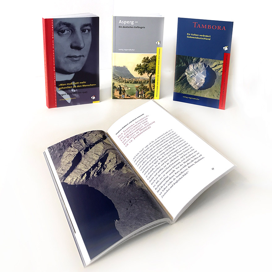 Haus der Geschichte Baden-Württemberg<br>Reihengestaltungen innen und außen<br>mit Bezug zum Erscheinungsbild des Museums<br> 