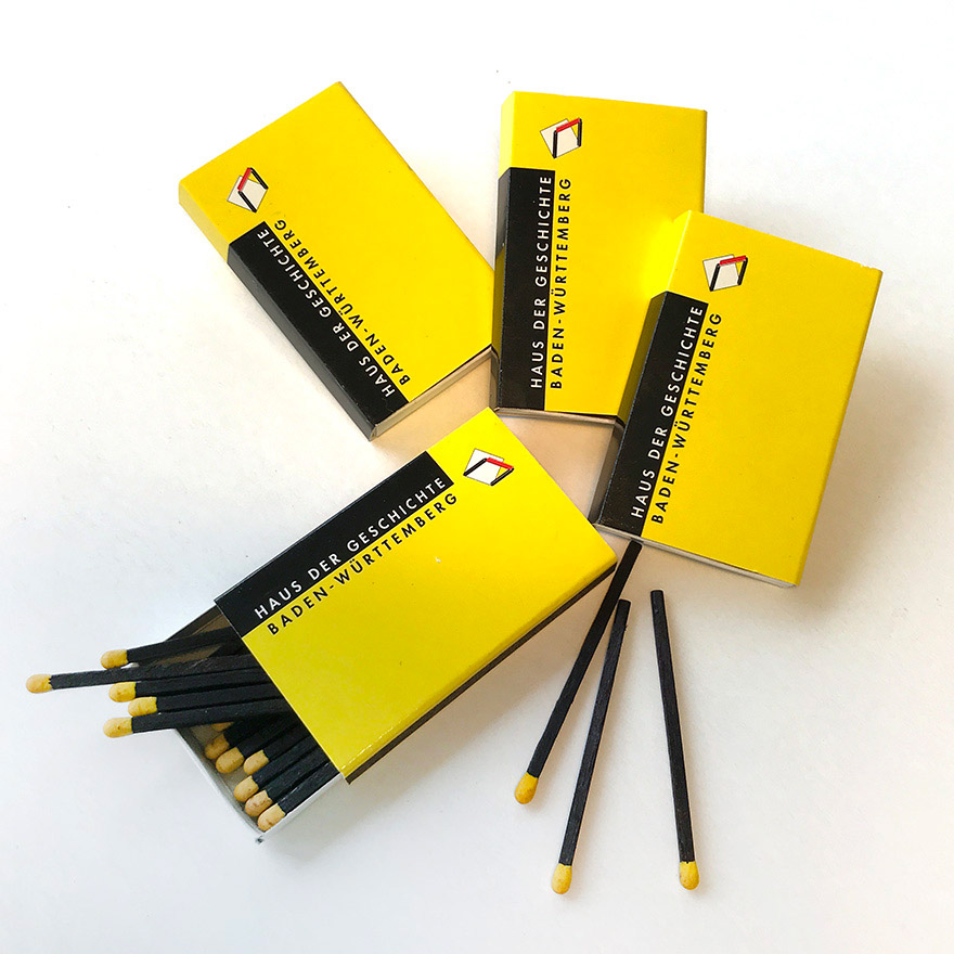 Erscheinungsbild für das<br>Haus der Geschichte Baden-Württemberg<br>Produkte von ganz klein bis ganz groß<br> 