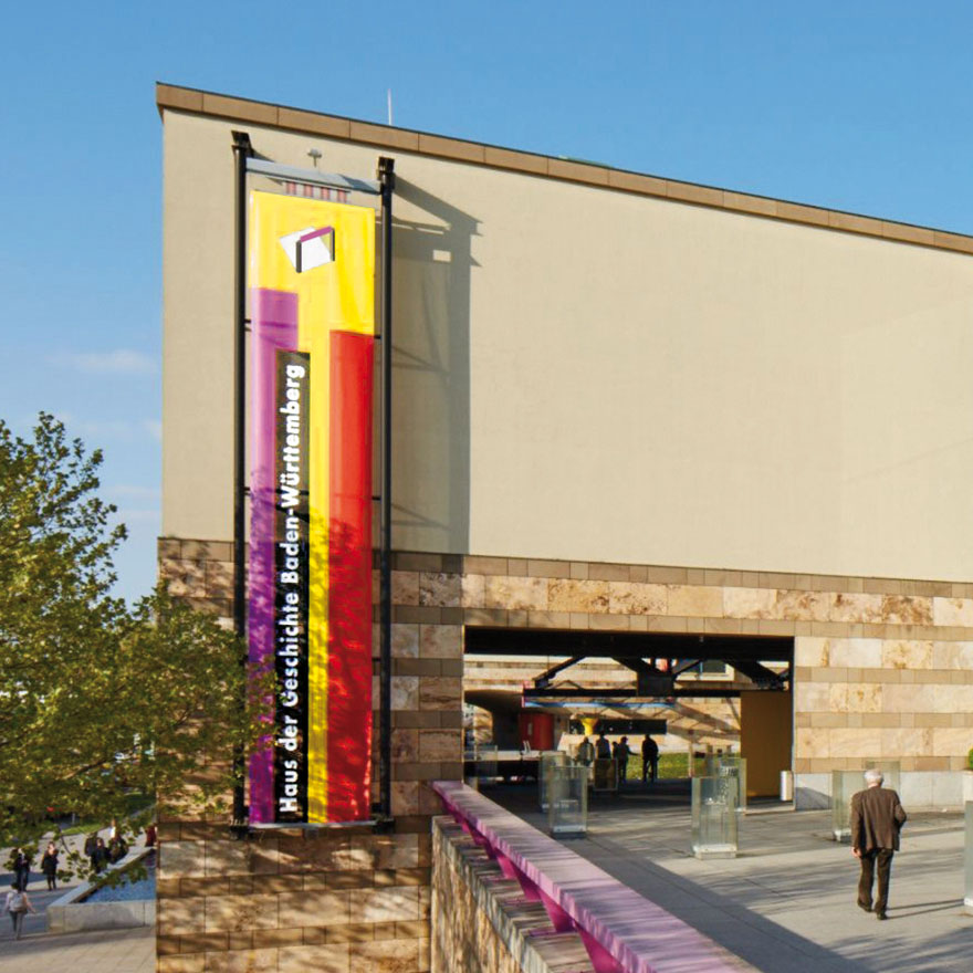 Erscheinungsbild für das<br>Haus der Geschichte Baden-Württemberg<br>Produkte von ganz klein bis ganz groß<br> 