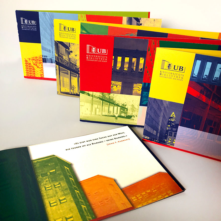 Universitätsbibliothek Frankfurt am Main und<br>BZG Bibliothekszentrum Geisteswissenschaften<br>Grußkartenserien zum Jahreswechsel<br> 